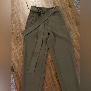 Wilfred Dark Olive Tie Front Pant size 0